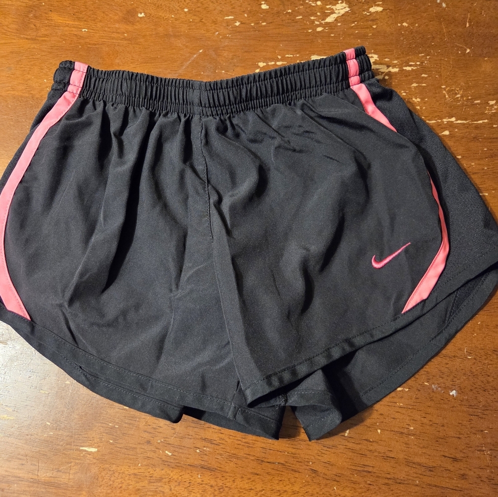 Nike Athletic Shorts - Black with Pink & Blue Accents